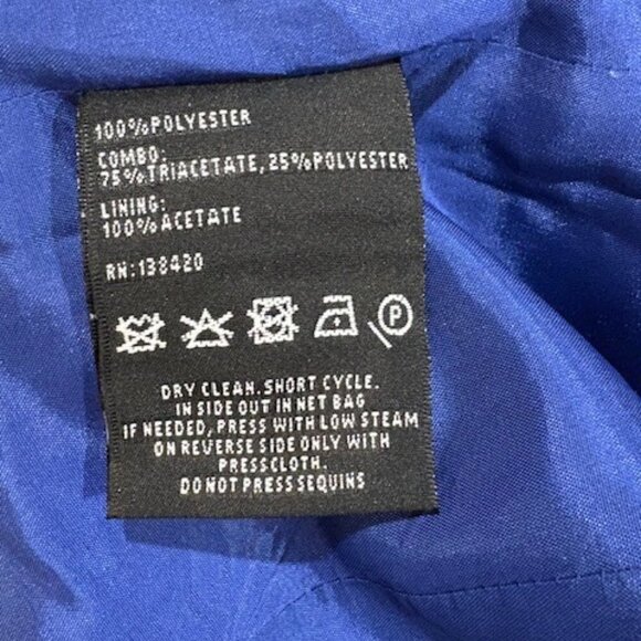 Carlisle Blue and White Sequin Women’s Blazer with Hook & Eye Closure – Size 10 - Picture 10 of 10